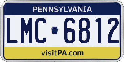 PA license plate LMC6812