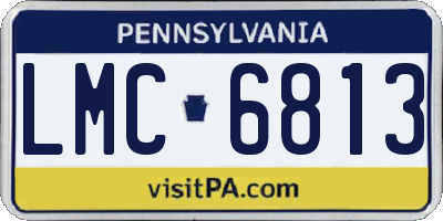 PA license plate LMC6813