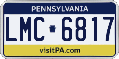PA license plate LMC6817
