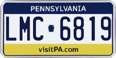 PA license plate LMC6819