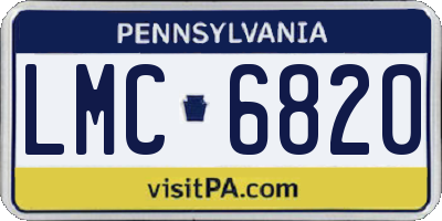 PA license plate LMC6820