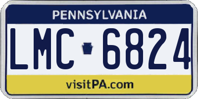 PA license plate LMC6824