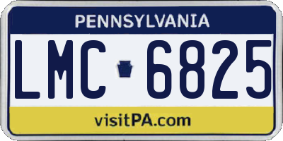 PA license plate LMC6825
