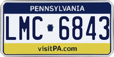 PA license plate LMC6843