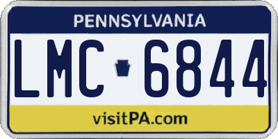 PA license plate LMC6844