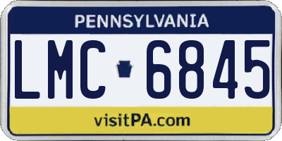 PA license plate LMC6845