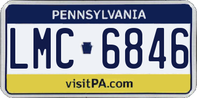 PA license plate LMC6846