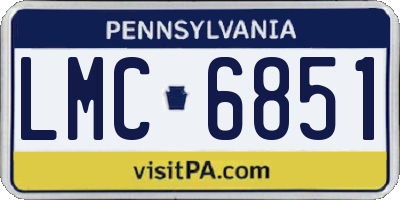 PA license plate LMC6851