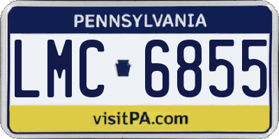 PA license plate LMC6855