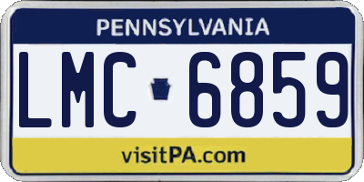 PA license plate LMC6859