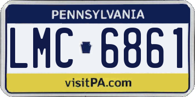 PA license plate LMC6861