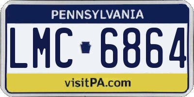 PA license plate LMC6864