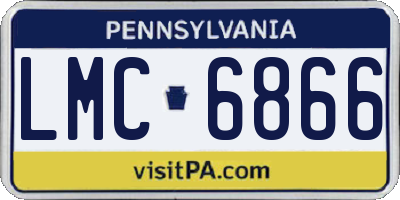 PA license plate LMC6866