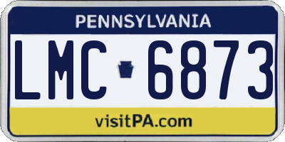PA license plate LMC6873