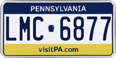 PA license plate LMC6877