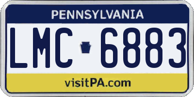 PA license plate LMC6883