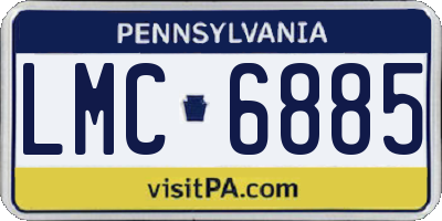 PA license plate LMC6885