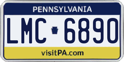 PA license plate LMC6890