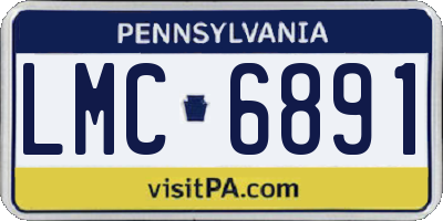 PA license plate LMC6891
