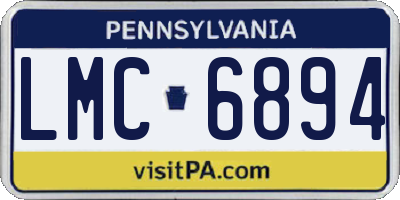 PA license plate LMC6894