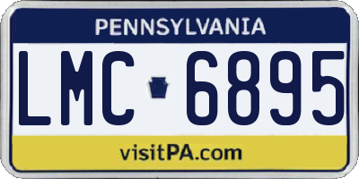 PA license plate LMC6895