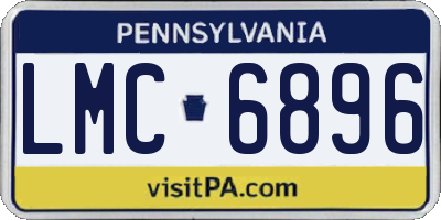 PA license plate LMC6896