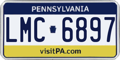 PA license plate LMC6897