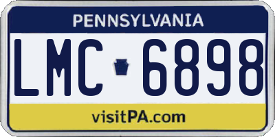 PA license plate LMC6898