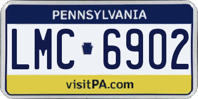 PA license plate LMC6902