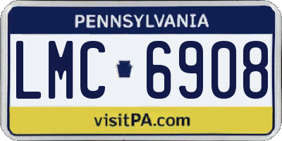PA license plate LMC6908