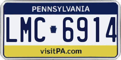 PA license plate LMC6914