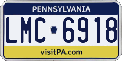 PA license plate LMC6918