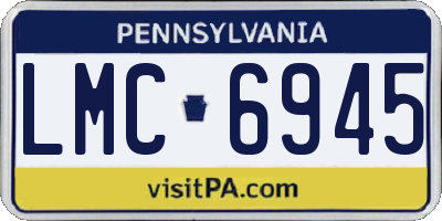 PA license plate LMC6945