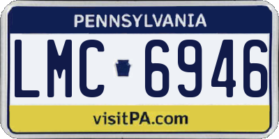 PA license plate LMC6946