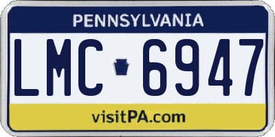 PA license plate LMC6947