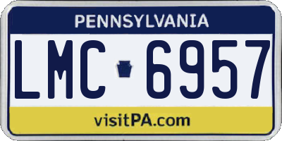 PA license plate LMC6957