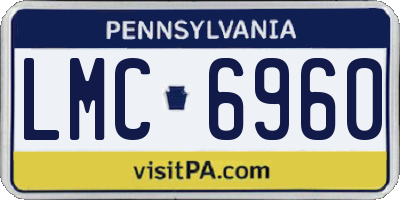 PA license plate LMC6960