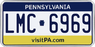 PA license plate LMC6969
