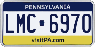 PA license plate LMC6970