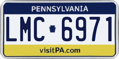 PA license plate LMC6971