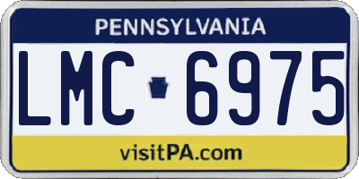PA license plate LMC6975