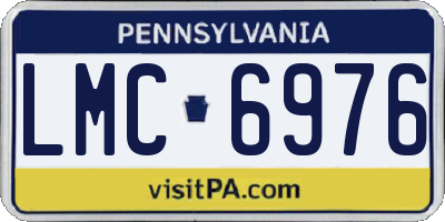 PA license plate LMC6976