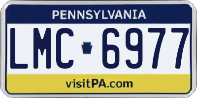 PA license plate LMC6977