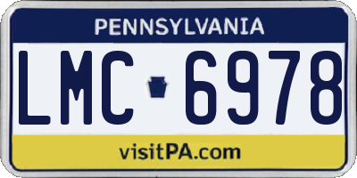 PA license plate LMC6978