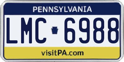PA license plate LMC6988