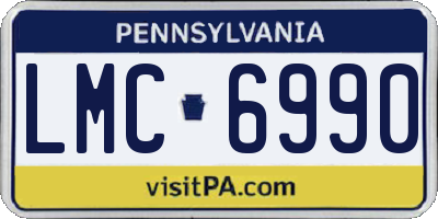 PA license plate LMC6990
