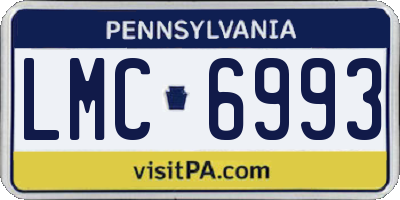 PA license plate LMC6993