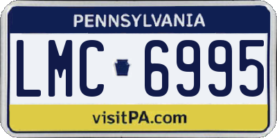 PA license plate LMC6995
