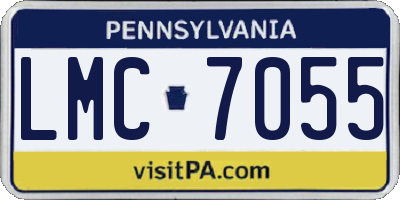 PA license plate LMC7055