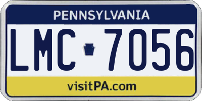 PA license plate LMC7056